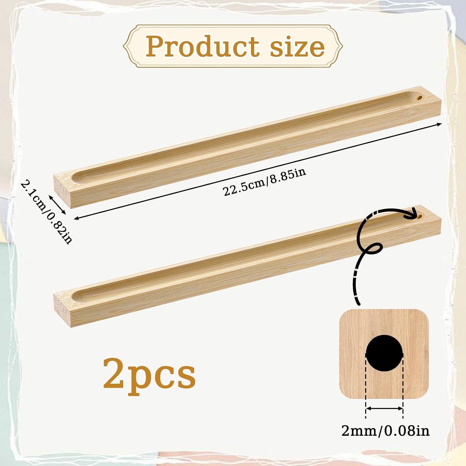 Soporte de Incienso de Madera EupHHonycs 2 Piezas con Recogedor