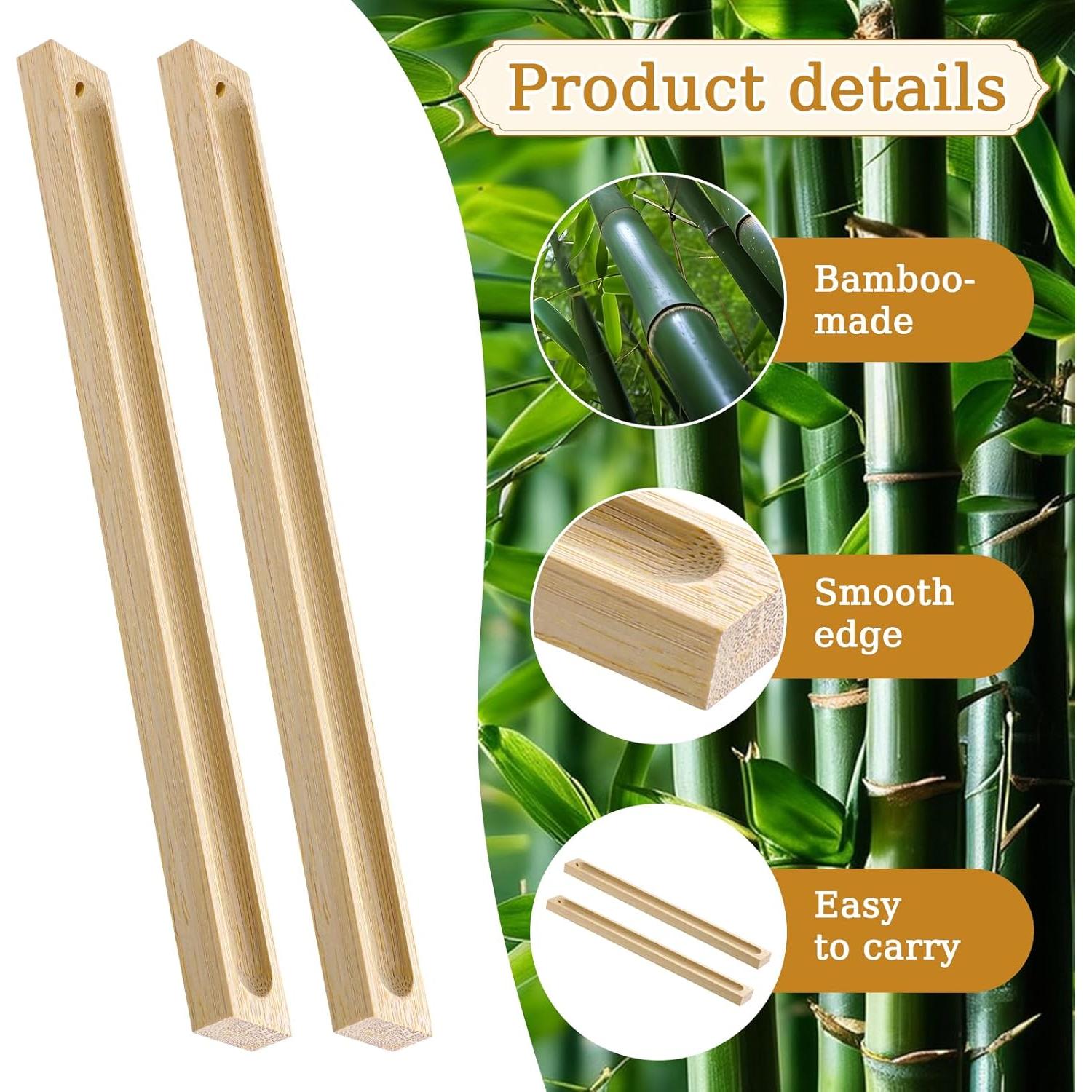 Soporte de Incienso de Madera EupHHonycs 2 Piezas con Recogedor