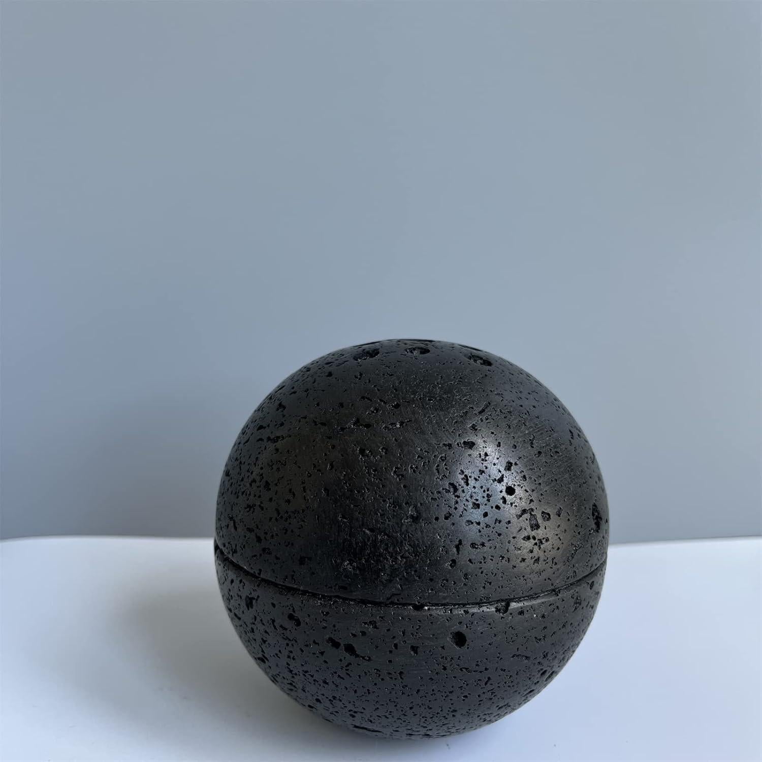 Soporte de Incienso Redondo SAIDKOCC de Travertino Negro 10.4 cm