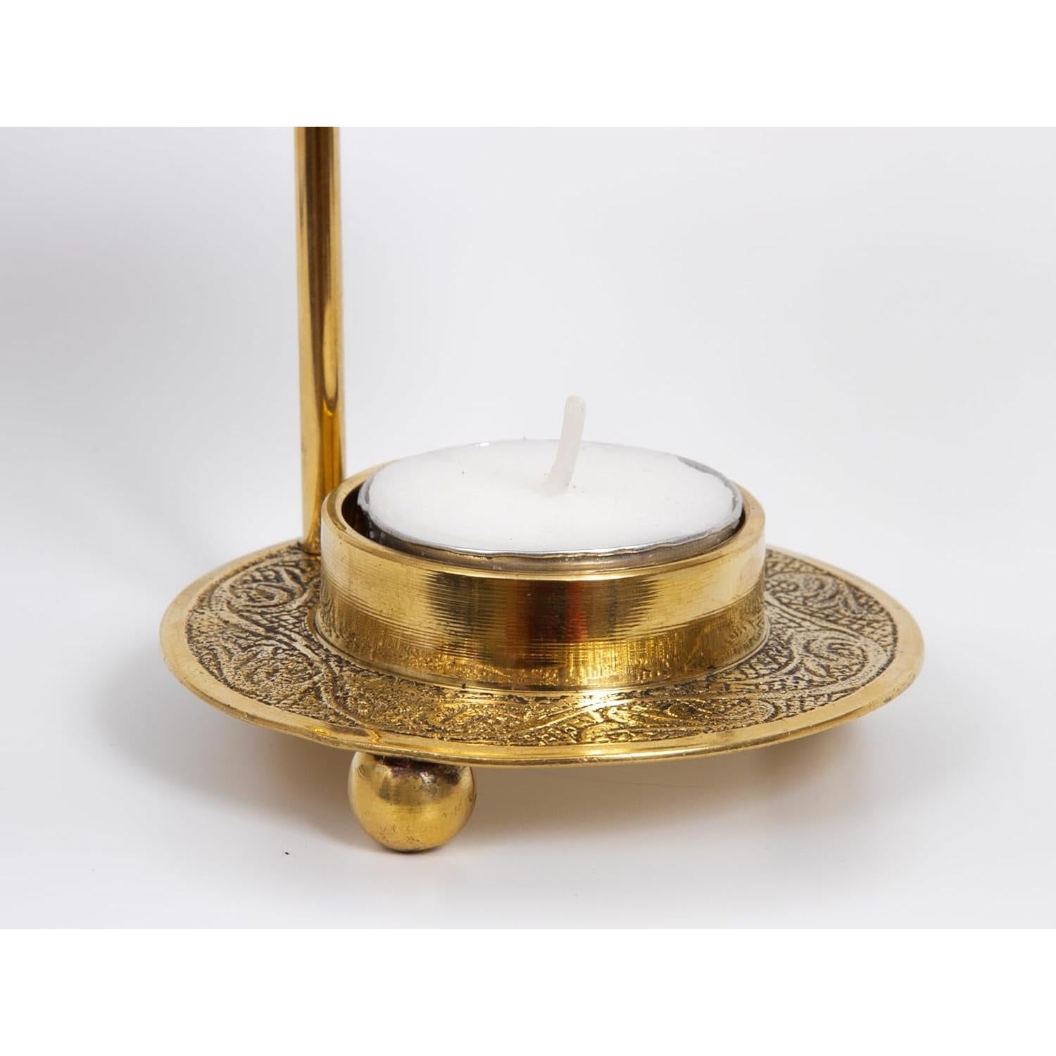 Quemador de Incienso Cruz Dorada Ajustable - 15.24 cm