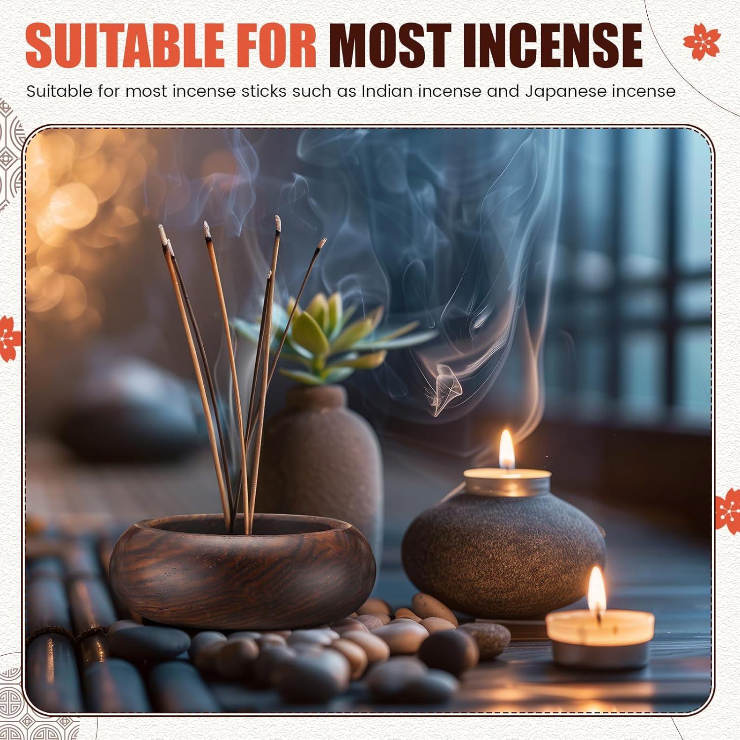 Soporte de Incienso Redondo de Madera Honeydak - 6 Pcs