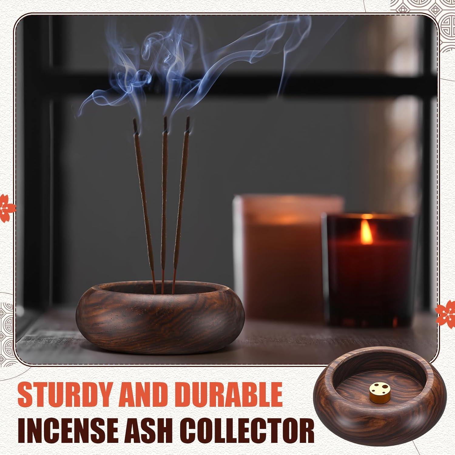 Soporte de Incienso Redondo de Madera Honeydak - 6 Pcs