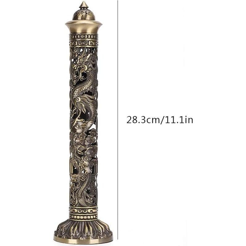 Soporte de Incienso Vertical Ejoyous de Latón Dragón 30x8 cm