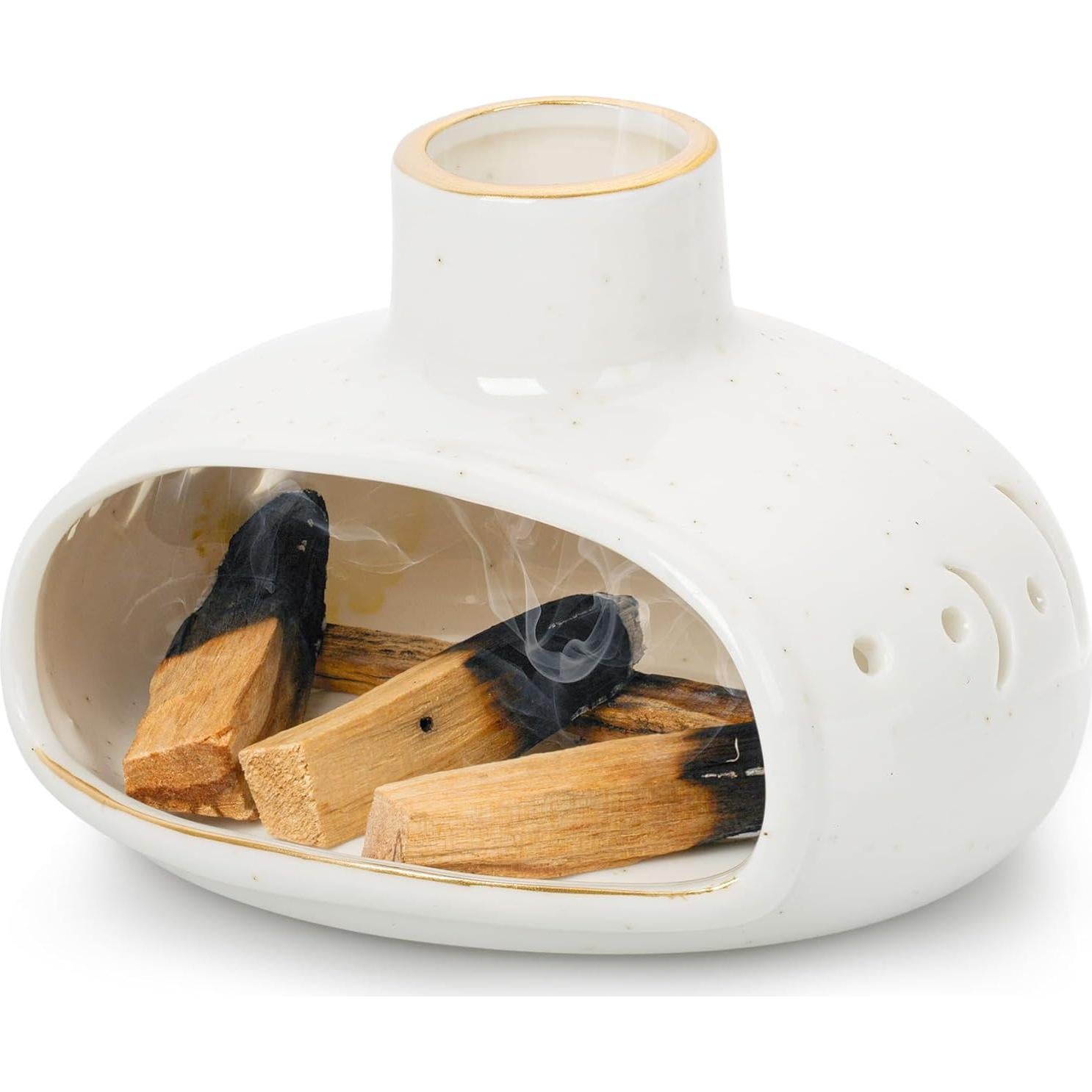 Soporte de Incienso ZenBless 3 en 1 Cerámica Fase Lunar 13.5cm