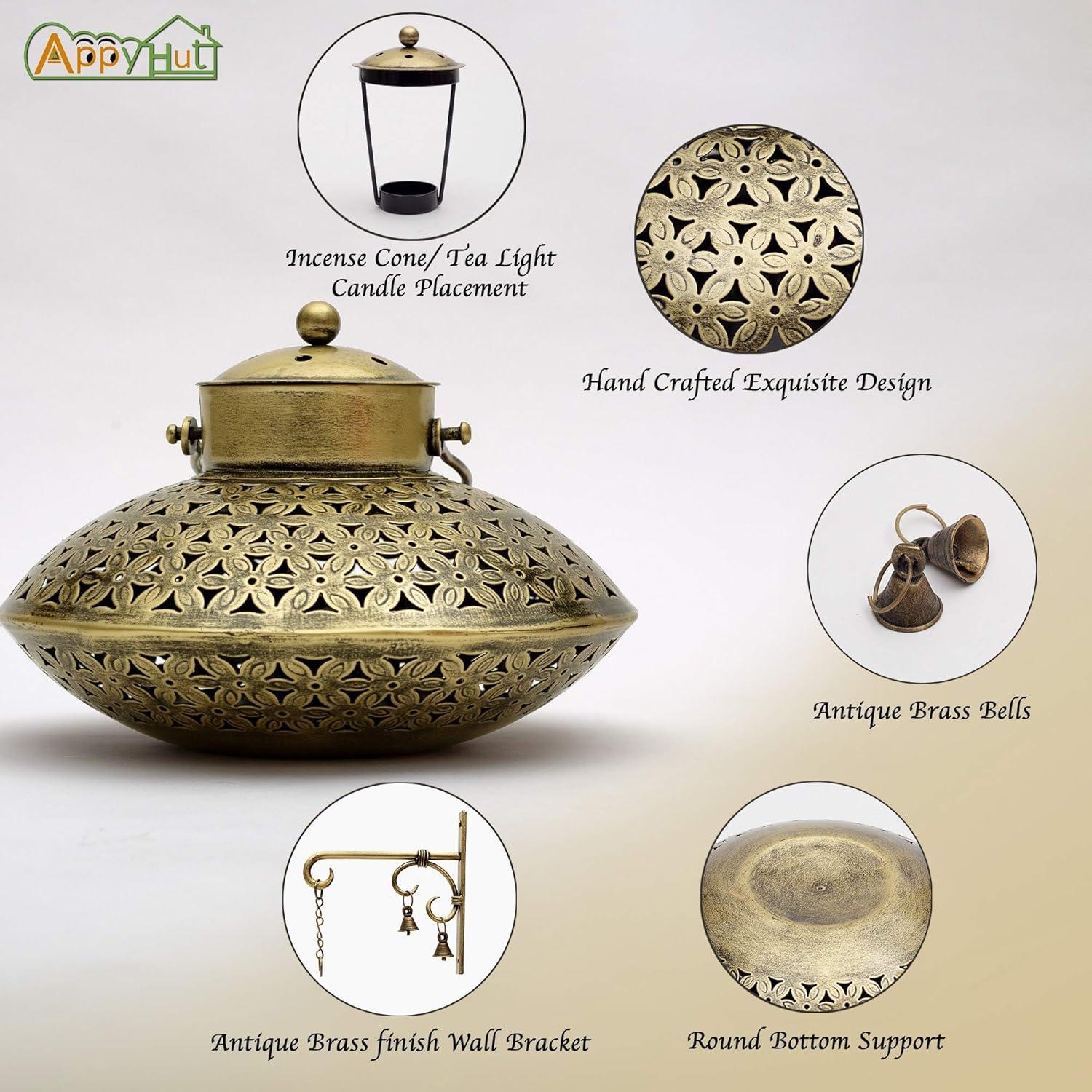 Soporte de Incienso Colgante AppyHut - Vintage Antiguo 22.86cm