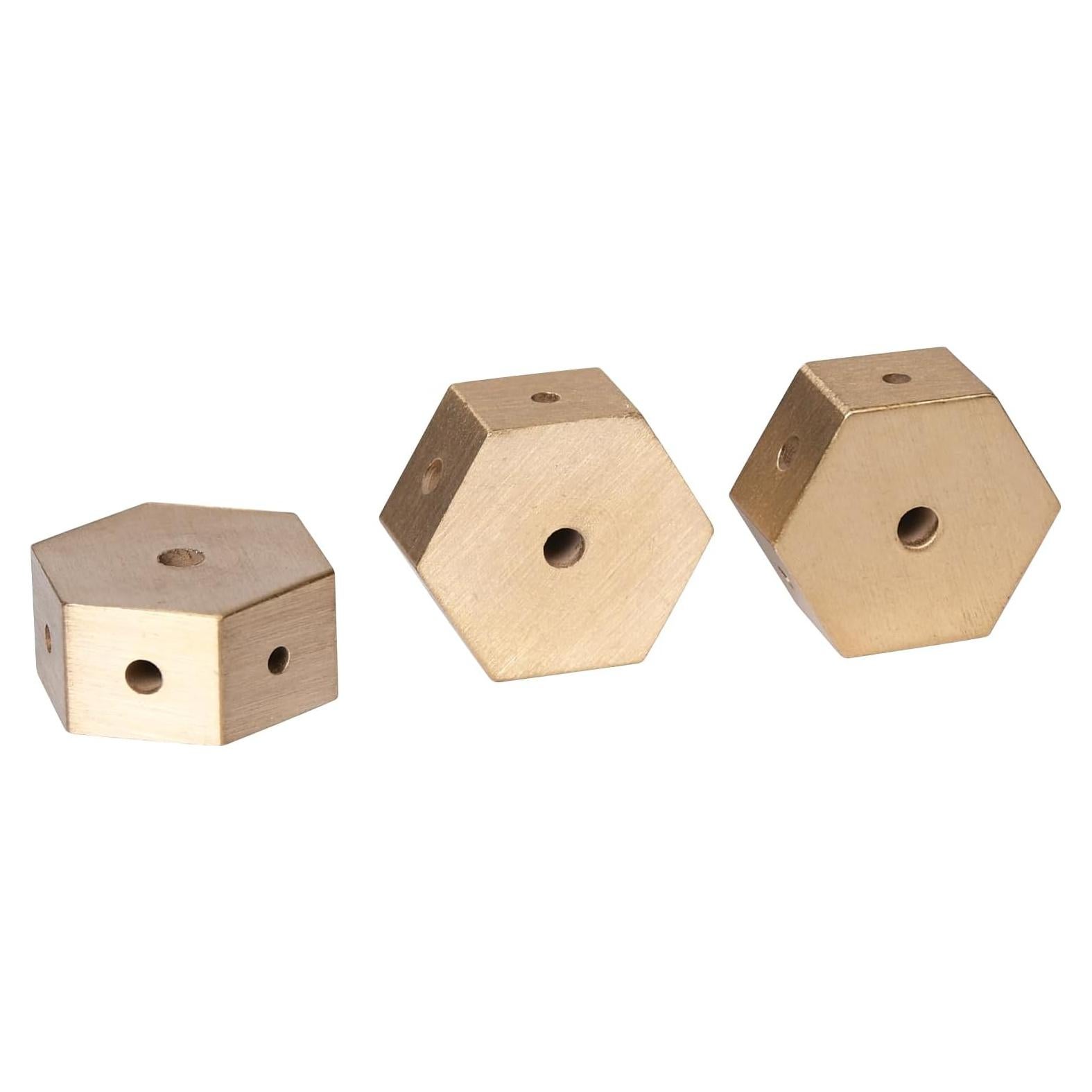 Soporte de Incienso Hexagonal Pumwoy - 3 Piezas Latón Oro