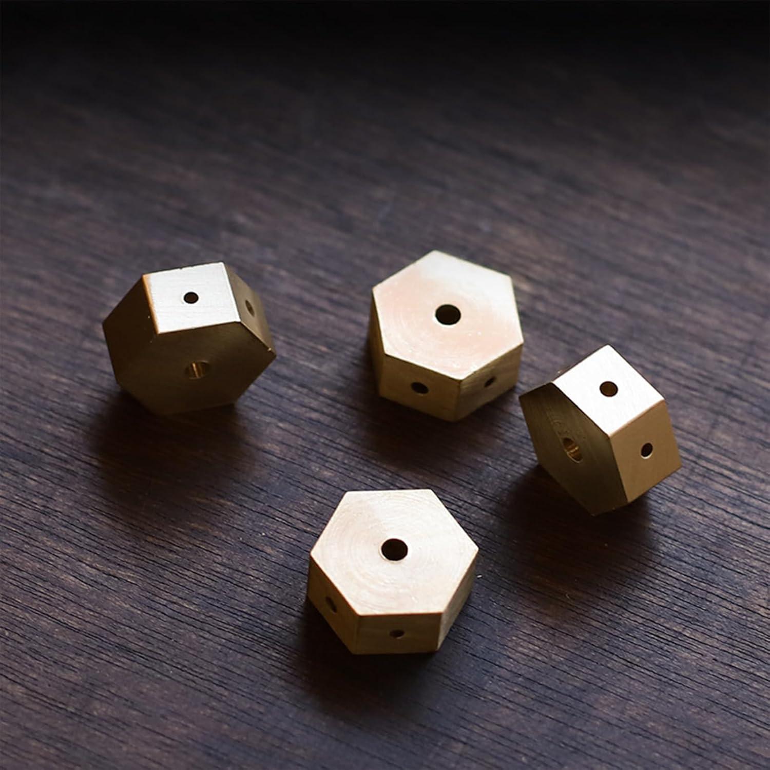 Soporte de Incienso Hexagonal Pumwoy - 3 Piezas Latón Oro