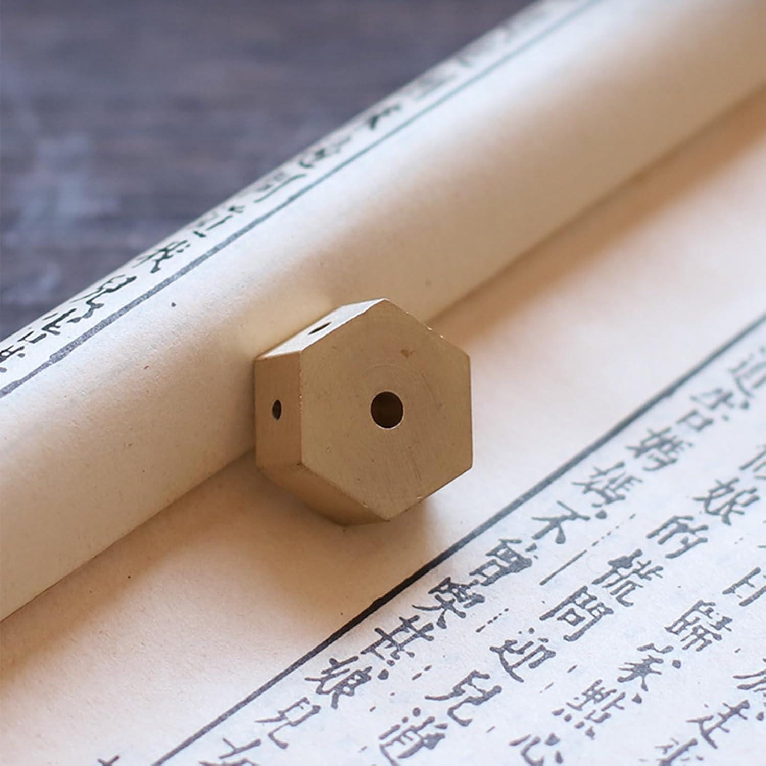 Soporte de Incienso Hexagonal Pumwoy - 3 Piezas Latón Oro