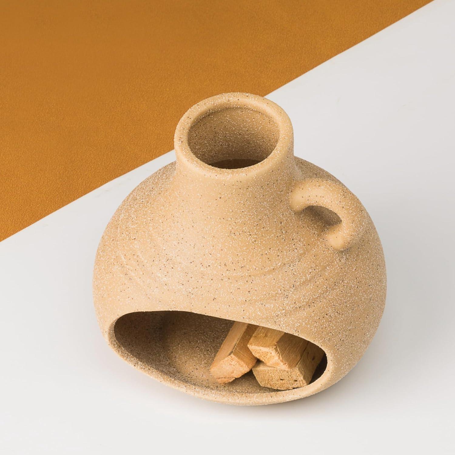 Soporte quemador de incienso Pincasol de cerámica beige 10.16cm