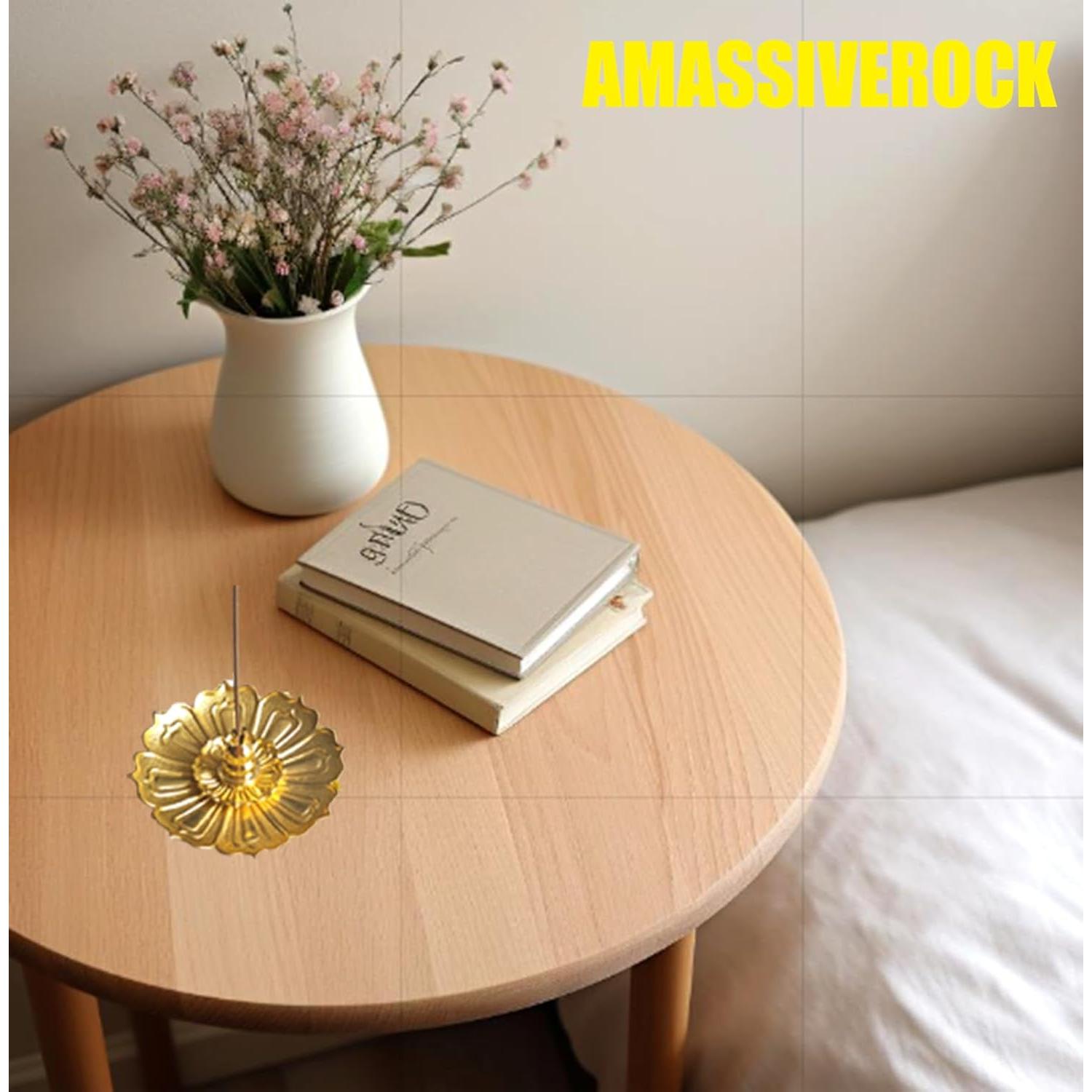 Soporte para Incienso Loto Dorado AMASSIVEROCK - 3 Piezas