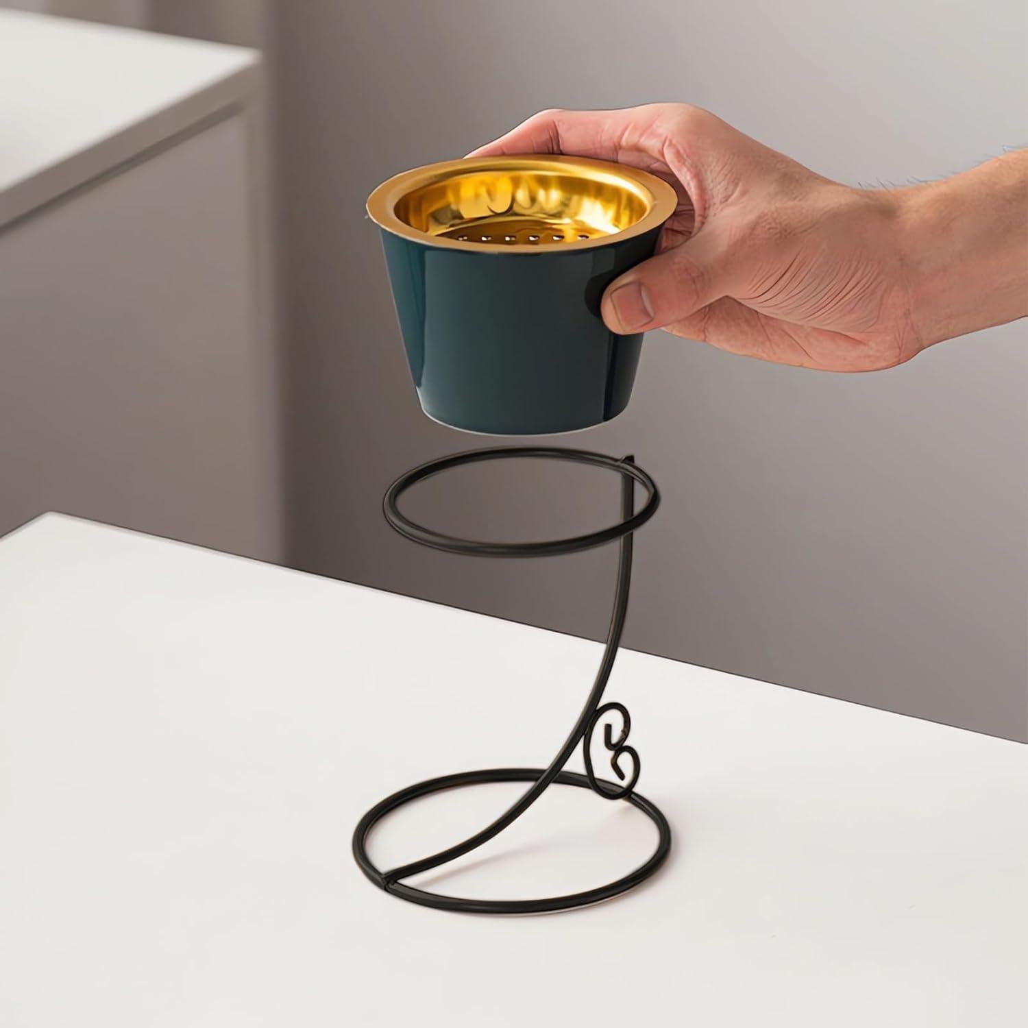 Soporte para conos de incienso Kccsnio cerámica verde 14 cm