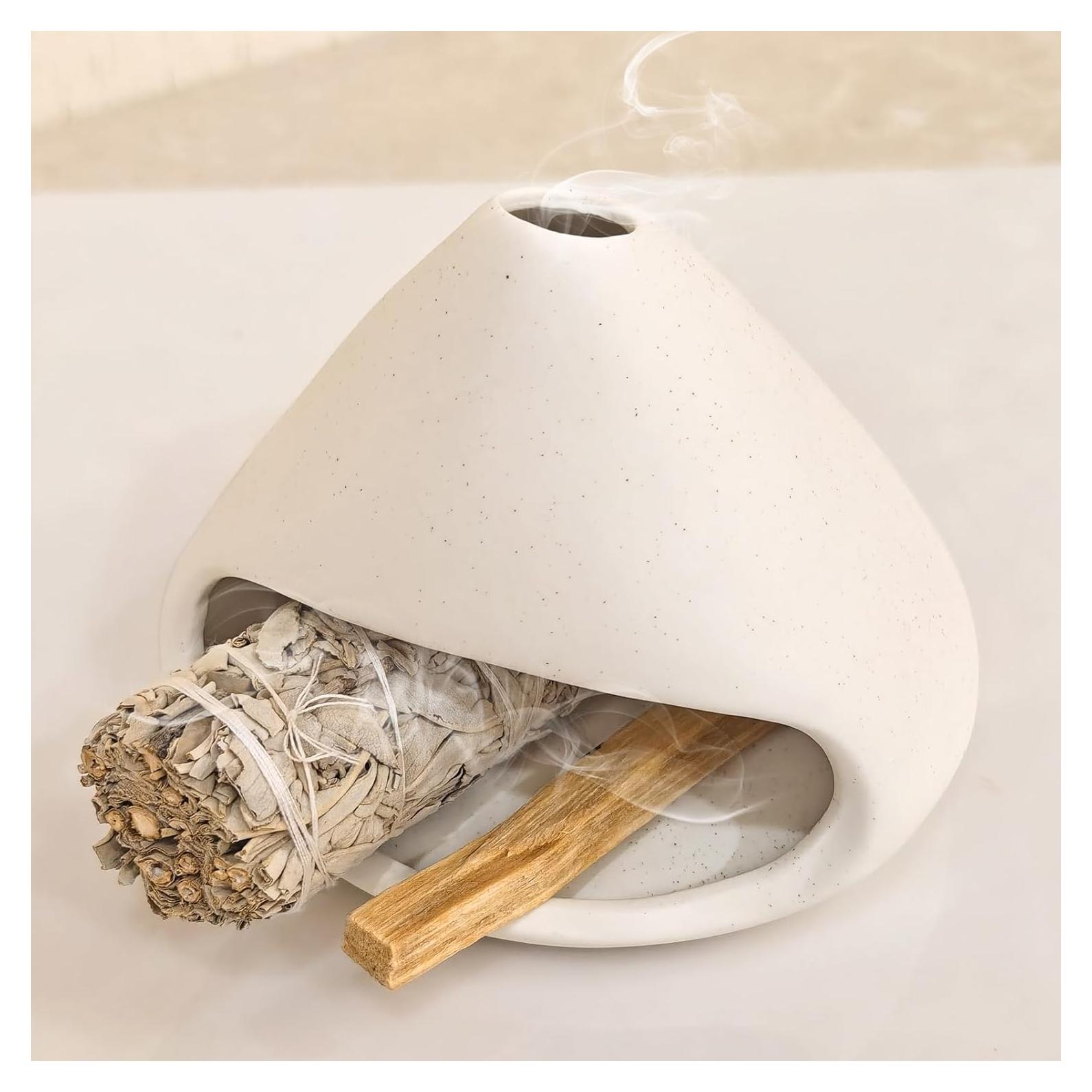 Soporte para Palo Santo Yawlsow, Quemador de Incienso Zen Blanco