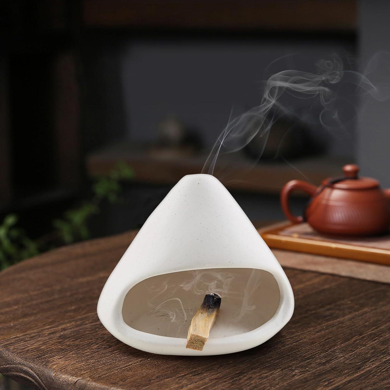 Soporte para Palo Santo Yawlsow, Quemador de Incienso Zen Blanco