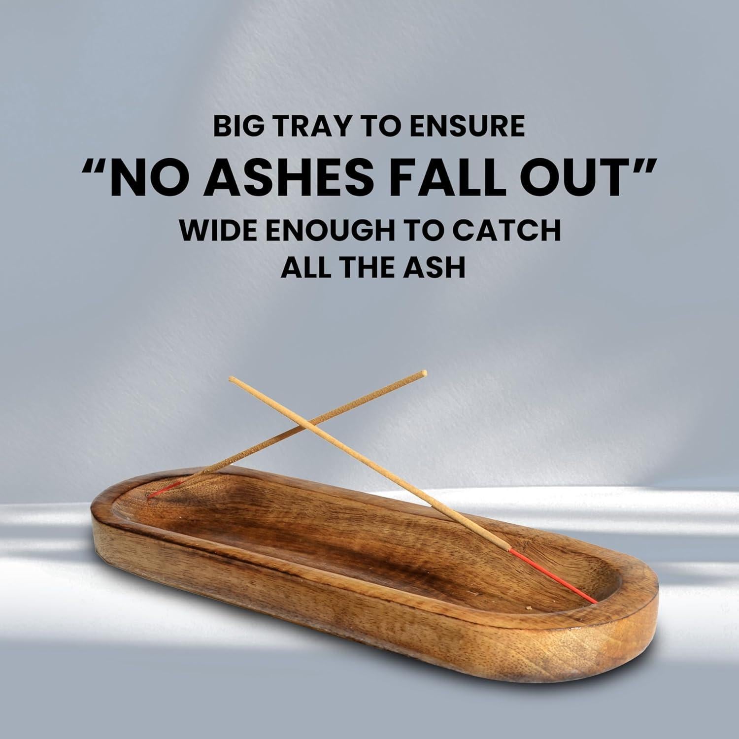 Soporte de Incienso UnitedPrime de Madera 28x10 cm Hecho a Mano