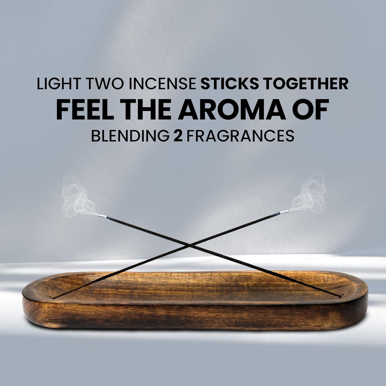 Soporte de Incienso UnitedPrime de Madera 28x10 cm Hecho a Mano