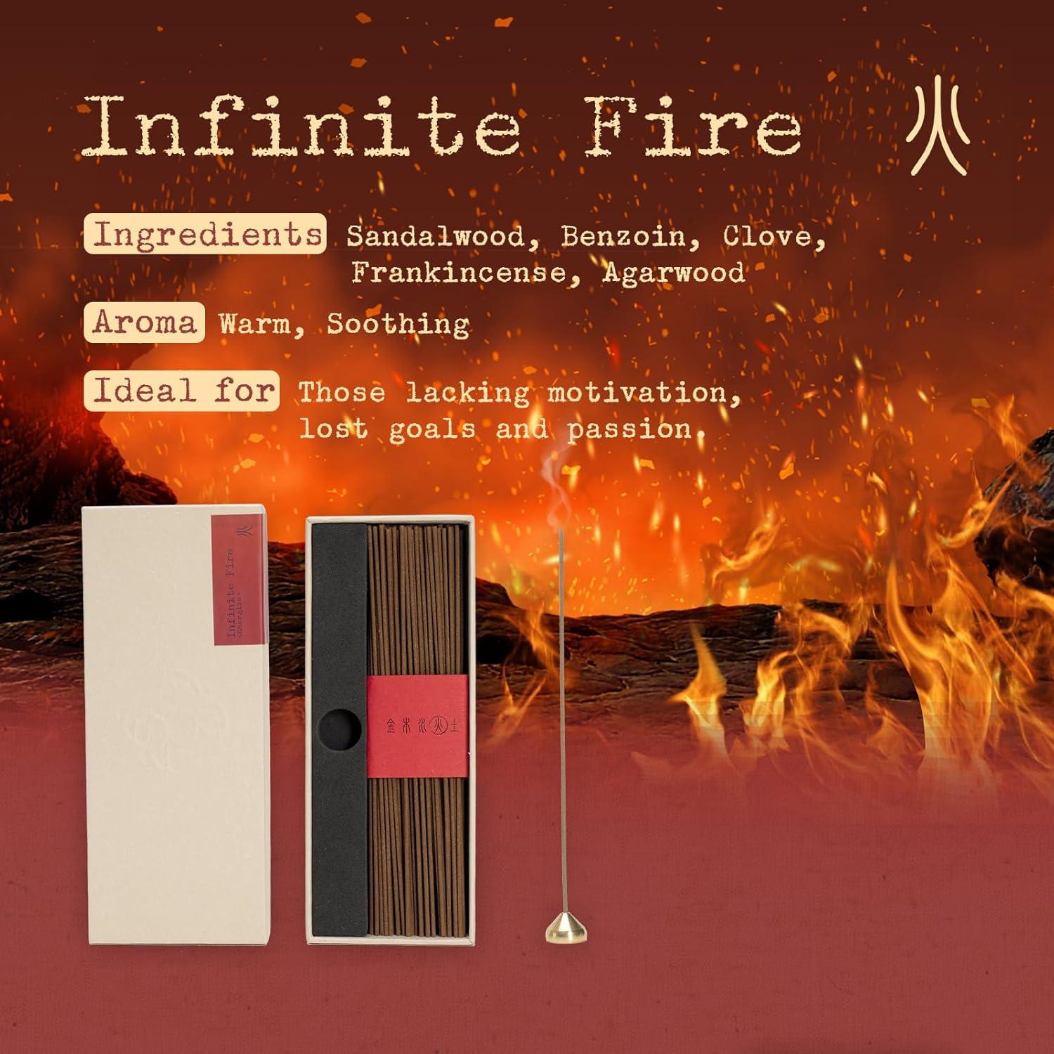 Incienso Natural SATORY Fuego - 60 Varillas + Soporte 16cm