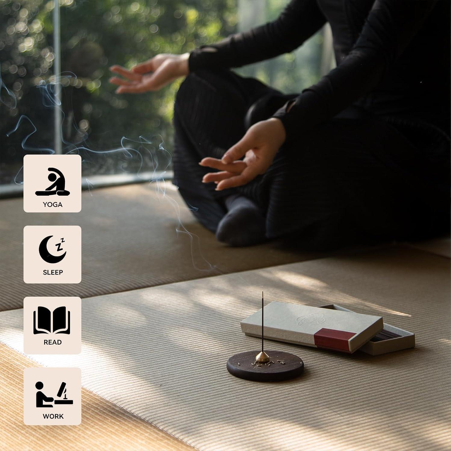 Incienso Natural SATORY Fuego - 60 Varillas + Soporte 16cm