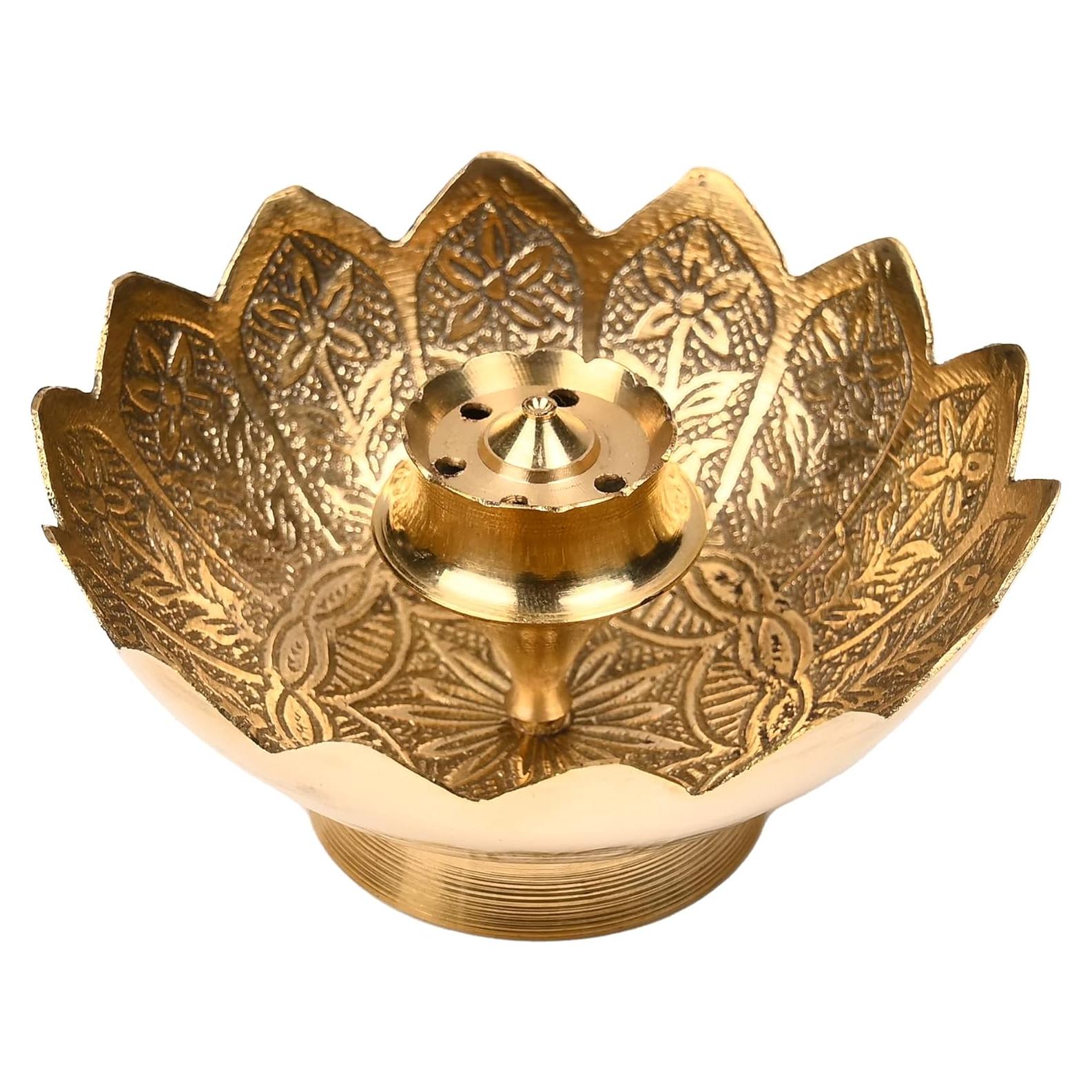 Soporte de Incienso de Latón Aditri Creation Loto 7.62 cm