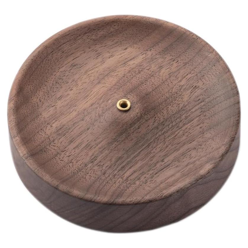 Soporte de Incienso Redondo MIGAKU HOME de Madera de Nogal
