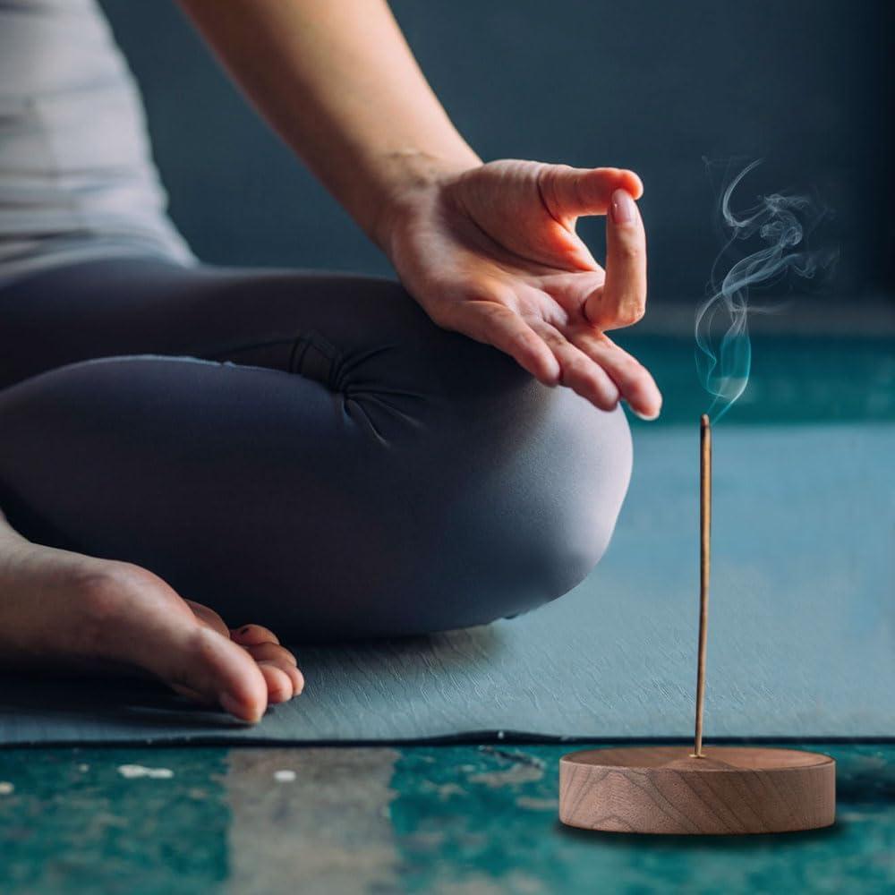 Soporte de Incienso Redondo MIGAKU HOME de Madera de Nogal