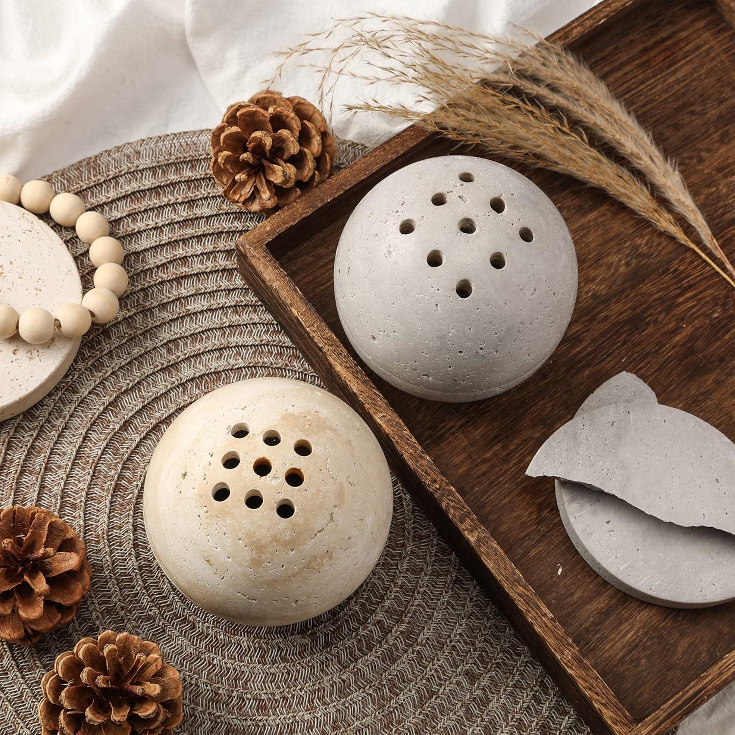 Soporte de Incienso de Travertino Natural Natust 10.4 cm