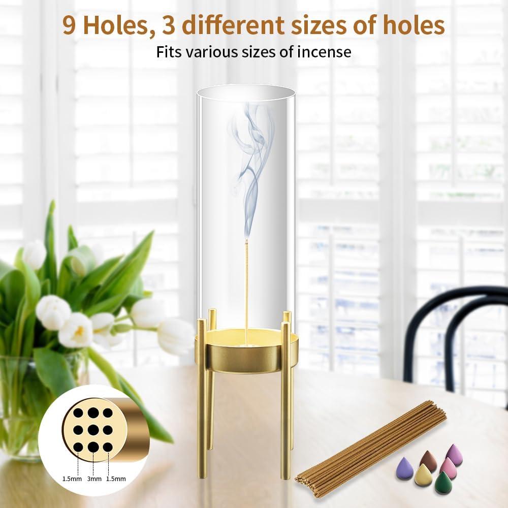 Soporte de Incienso Moderno SerYogin con Cristal Removible 25x8cm