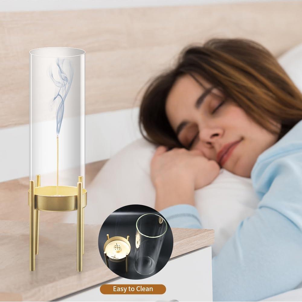 Soporte de Incienso Moderno SerYogin con Cristal Removible 25x8cm