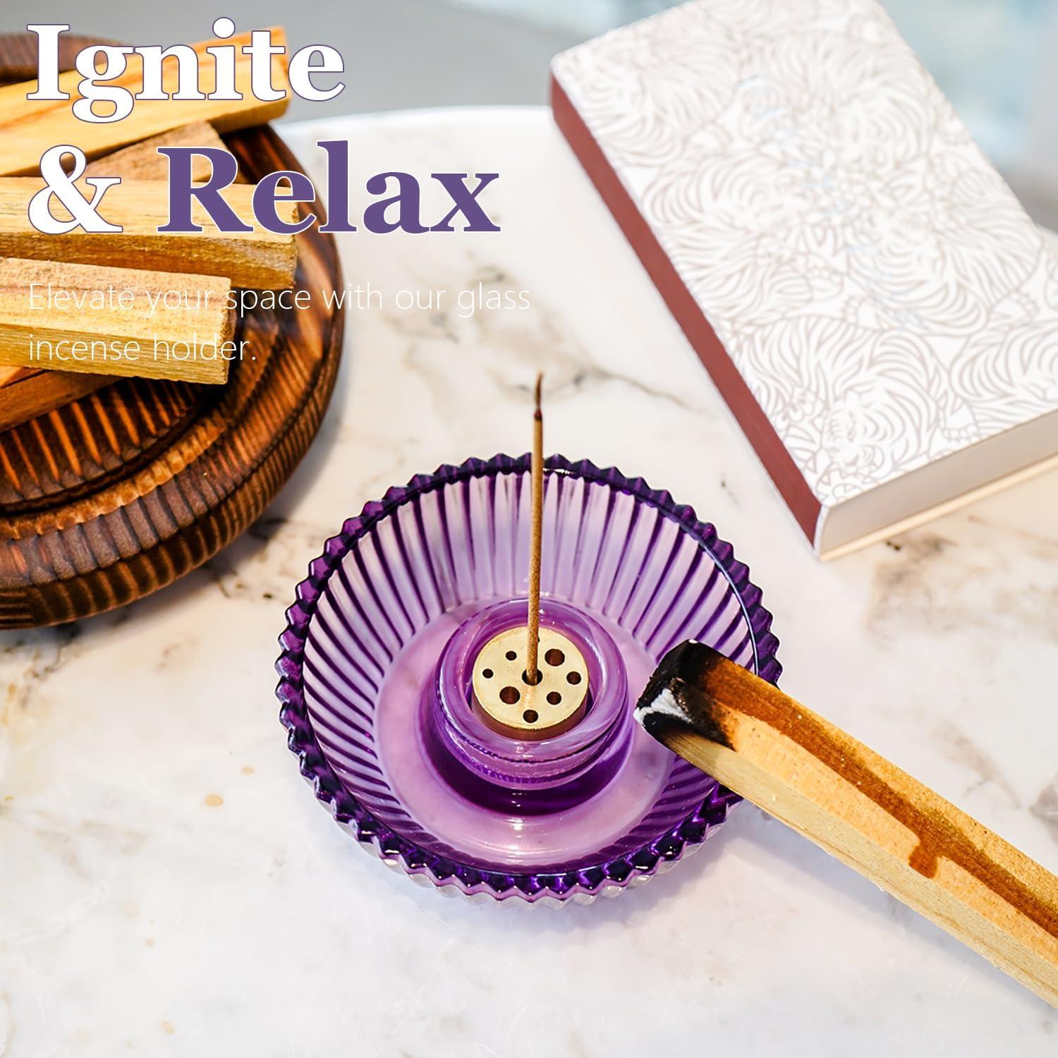 Set de 2 Soportes para Incienso Kanpura de Vidrio 8.4cm