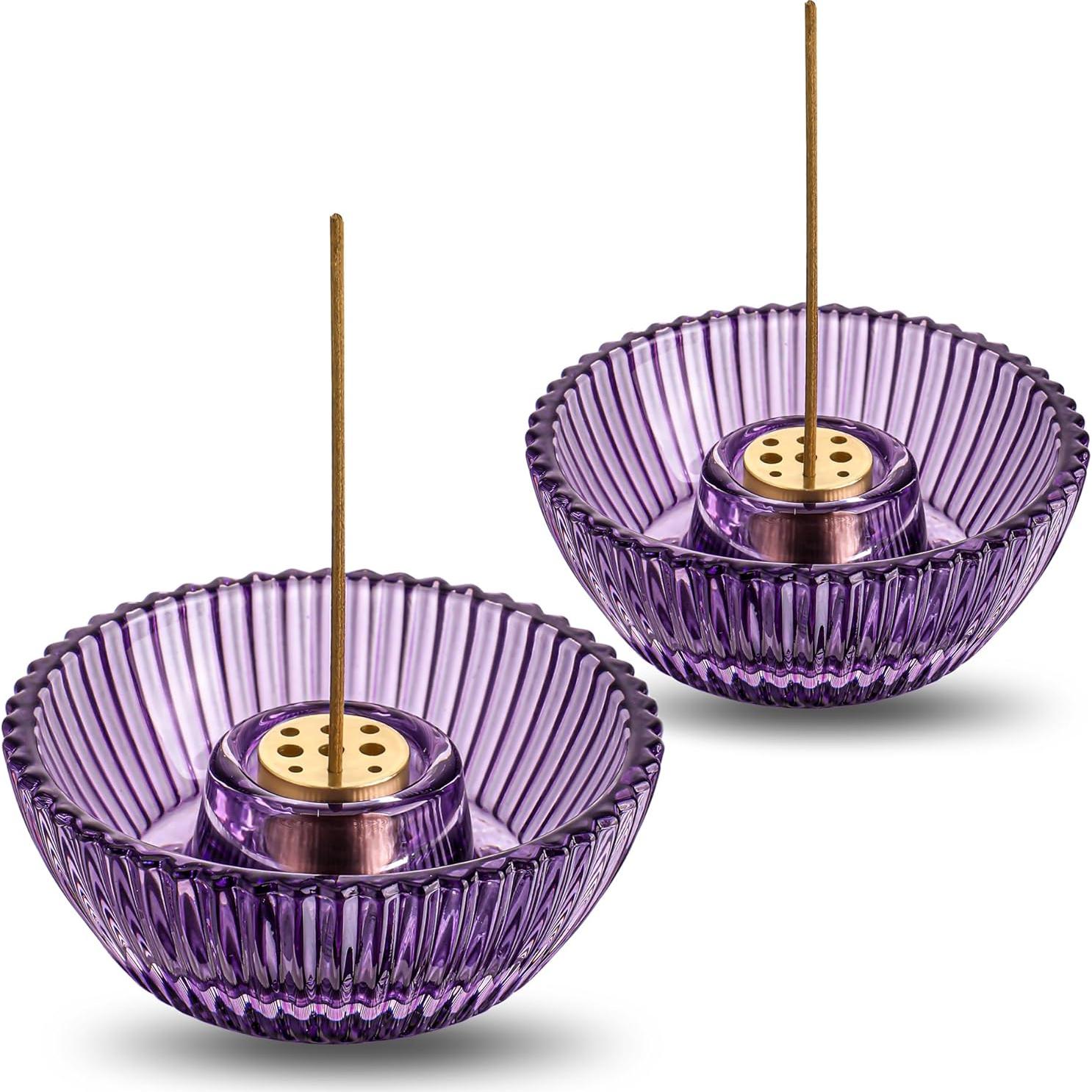 Set de 2 Soportes para Incienso Kanpura de Vidrio 8.4cm