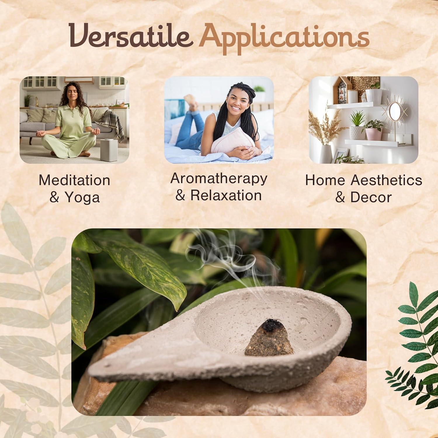 Incensario Triangular Sagrada Madre de Concreto 19 cm