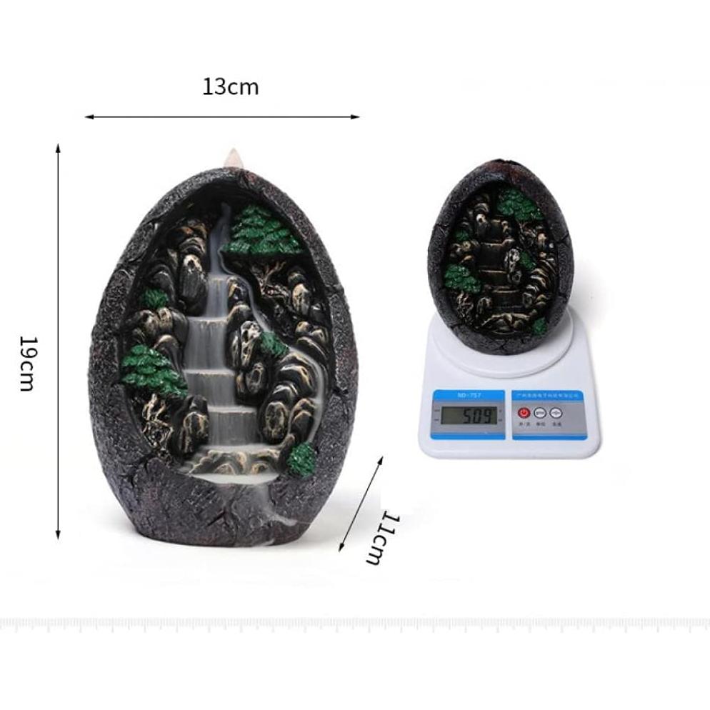 Soporte de Incienso de Retroceso Jessie Montaña Resina 19x13 cm