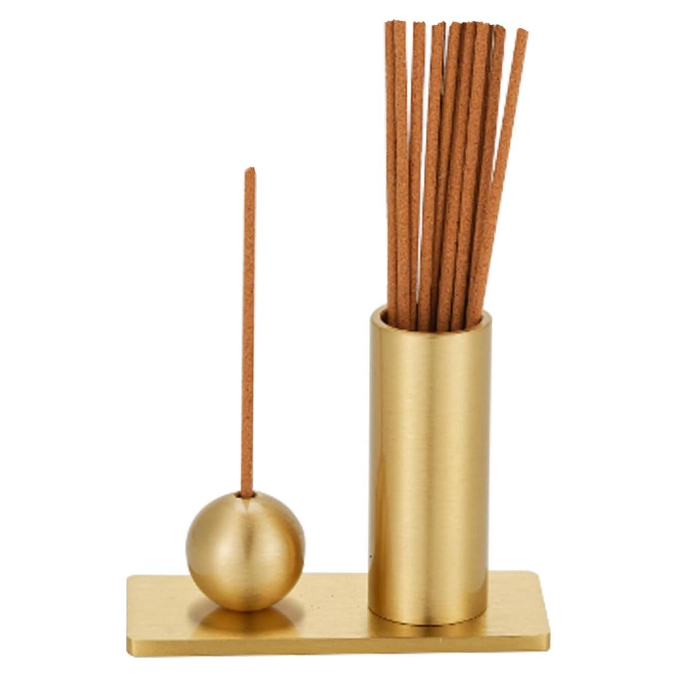 Quemador de Incienso SUJIAMEI de Latón con Soporte y Caja