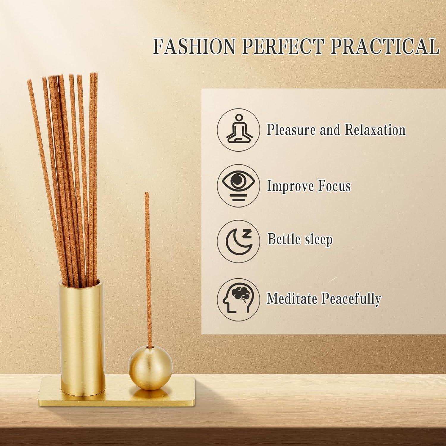 Quemador de Incienso SUJIAMEI de Latón con Soporte y Caja