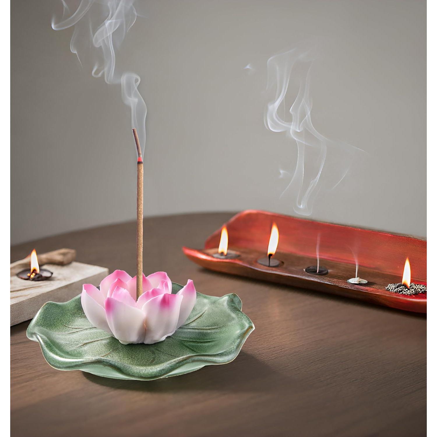 Quemador de Incienso KR. LIF Lotus Cerámica 16.8x5.8 cm