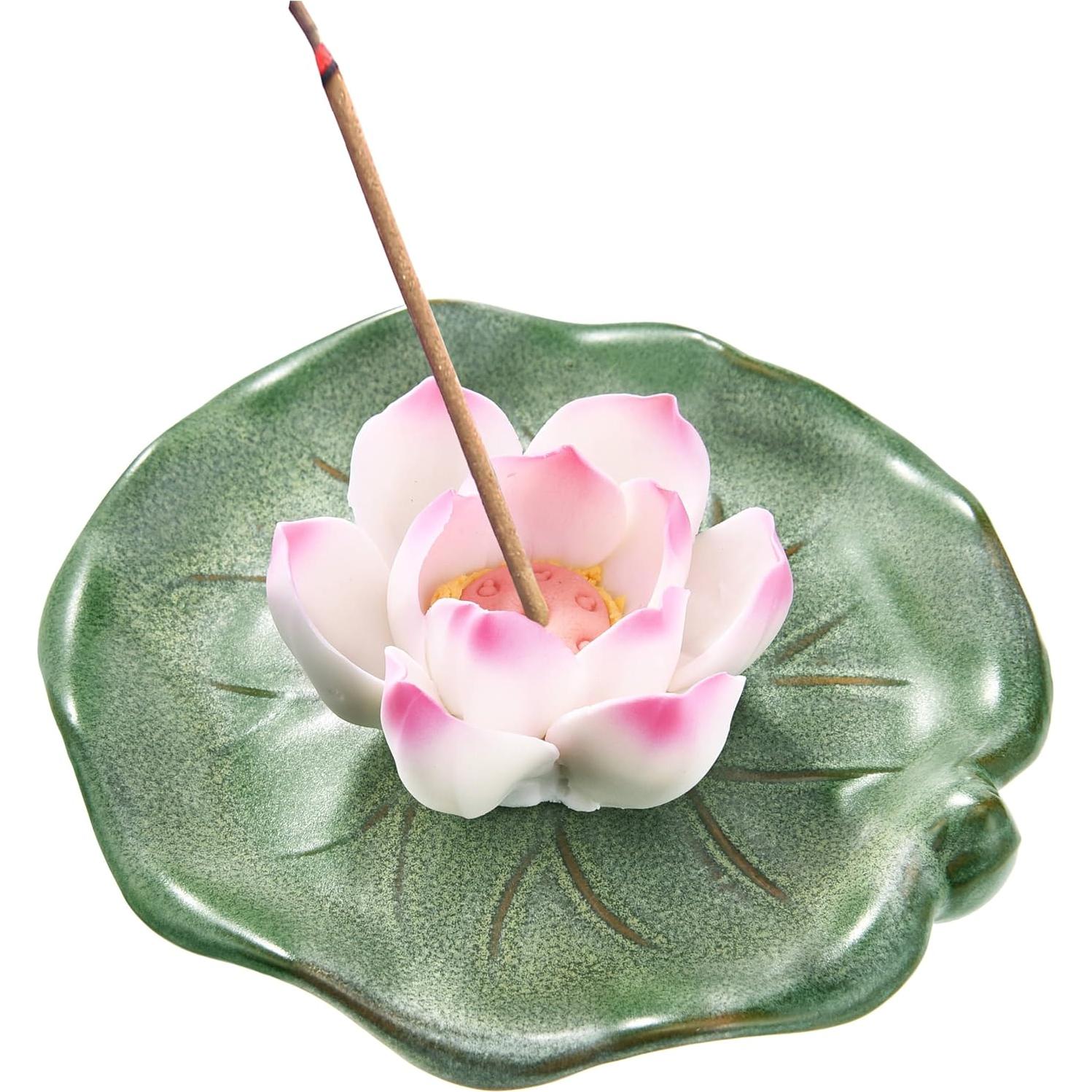 Quemador de Incienso KR. LIF Lotus Cerámica 16.8x5.8 cm