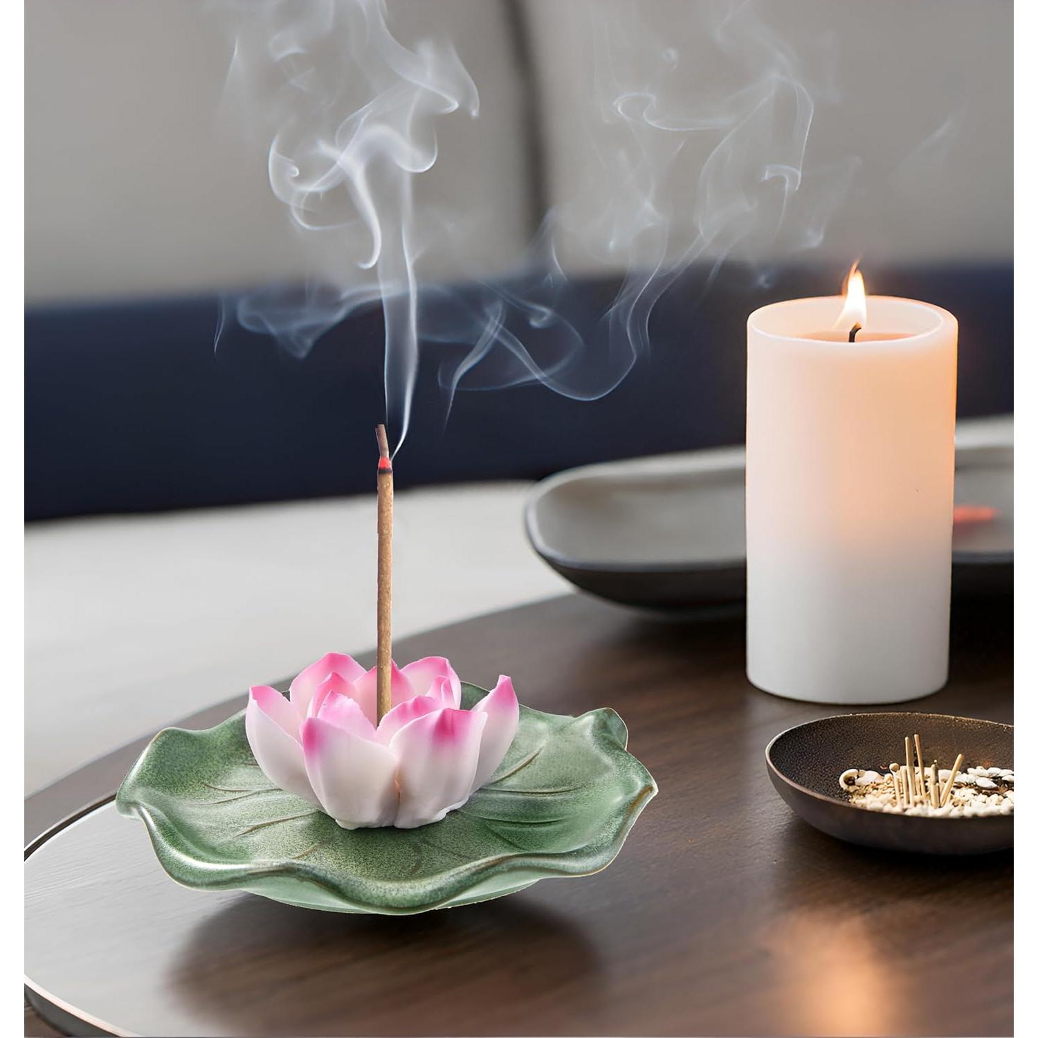 Quemador de Incienso KR. LIF Lotus Cerámica 16.8x5.8 cm