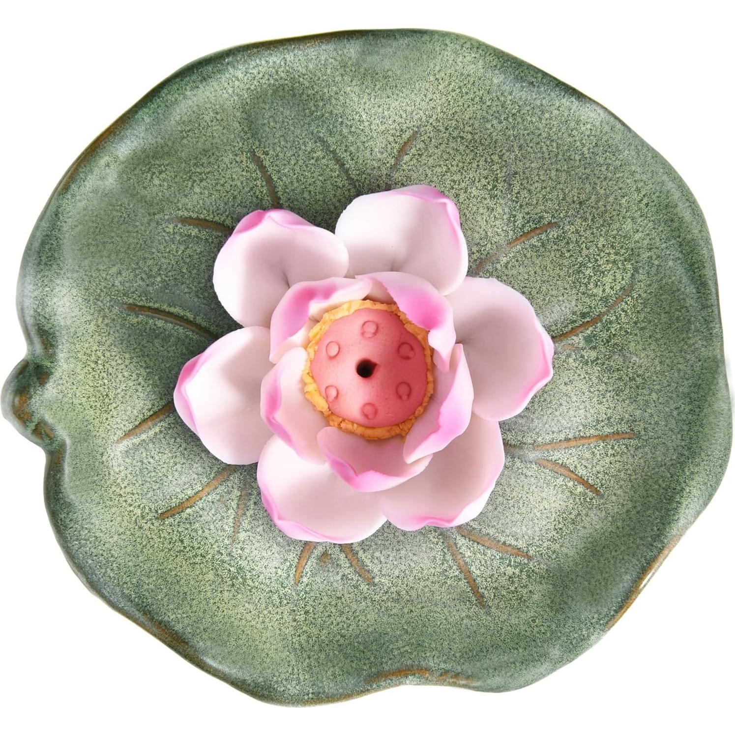 Quemador de Incienso KR. LIF Lotus Cerámica 16.8x5.8 cm