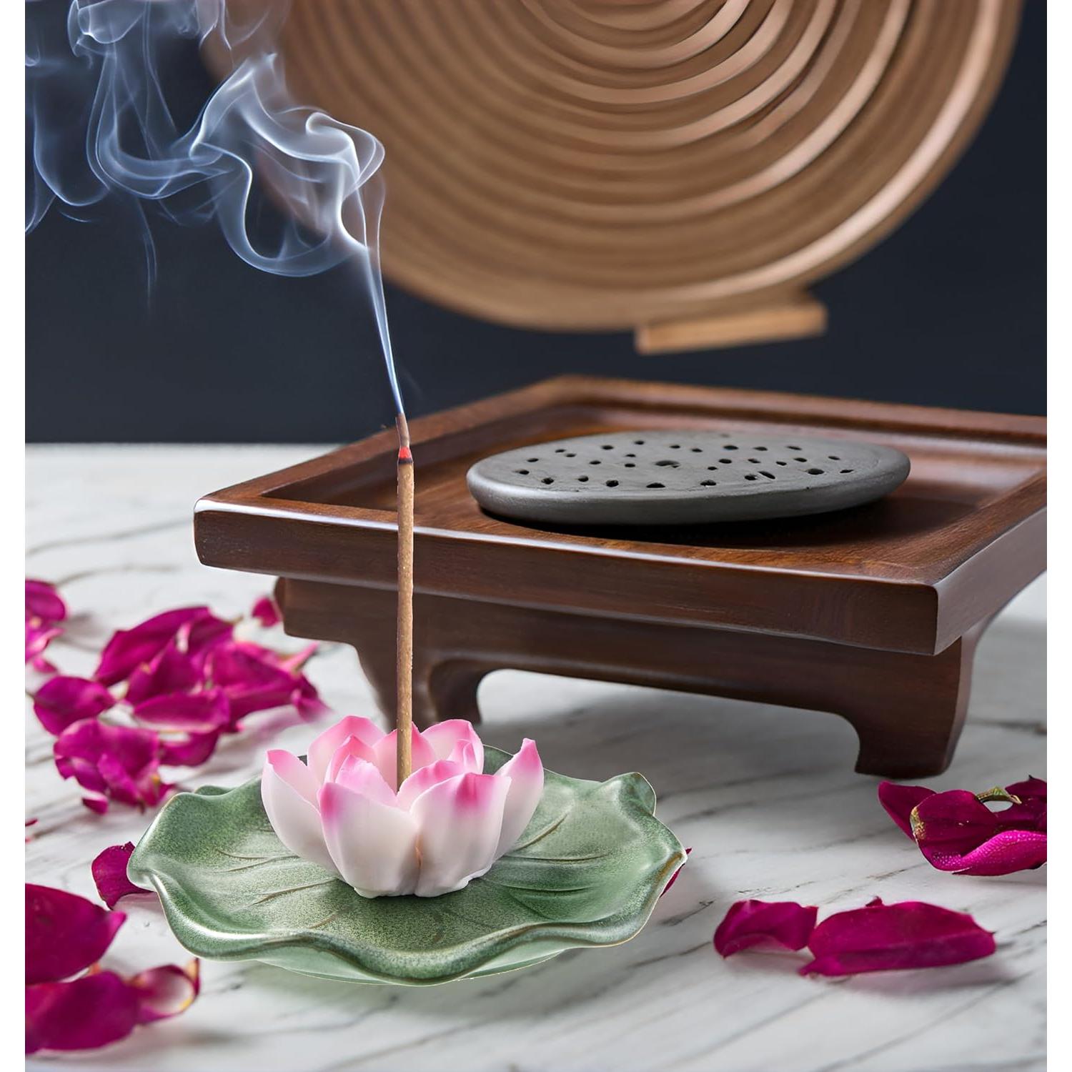 Quemador de Incienso KR. LIF Lotus Cerámica 16.8x5.8 cm