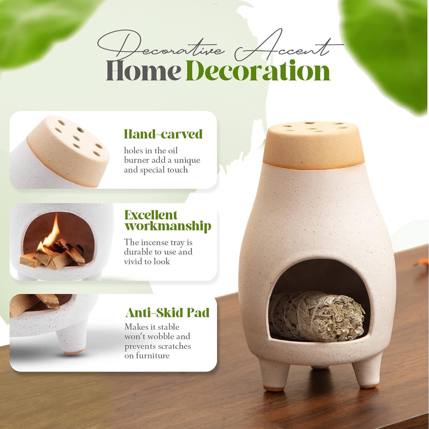 Soporte de Incienso Palo Santo Salvia ALAIYE Cerámica 20cm