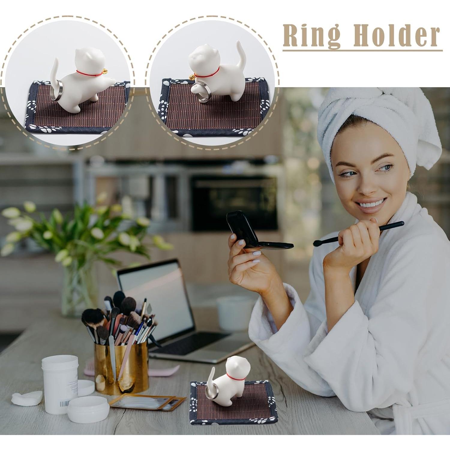 Soporte de Incienso Gato Cerámica JFGLORIX 7.5x3x6 cm