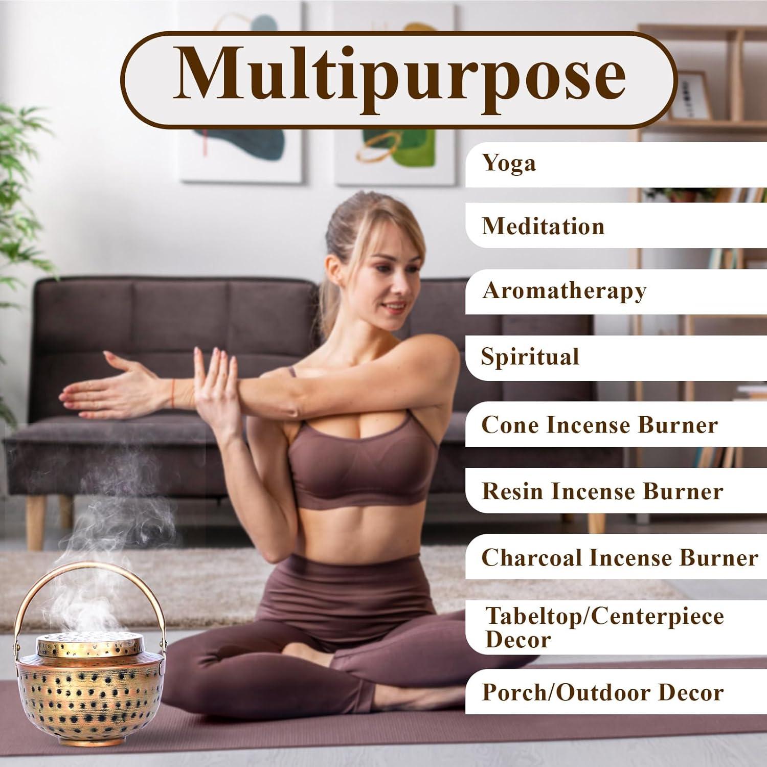 Quemador de Incienso de Cono AppyHut Cobre Martillado 20cm