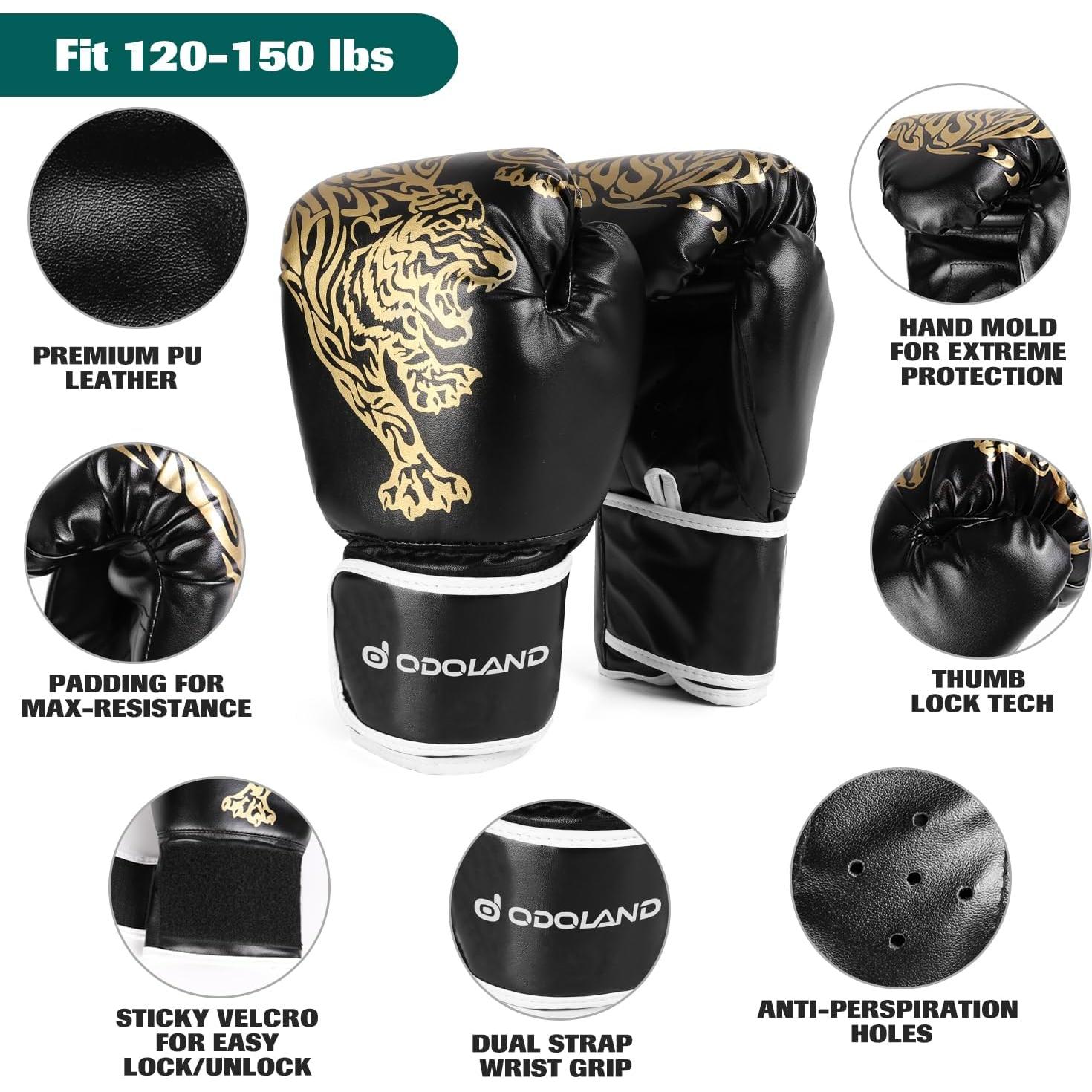 Saco de Boxeo Odoland 4 pies + Guantes 12 oz + Accesorios