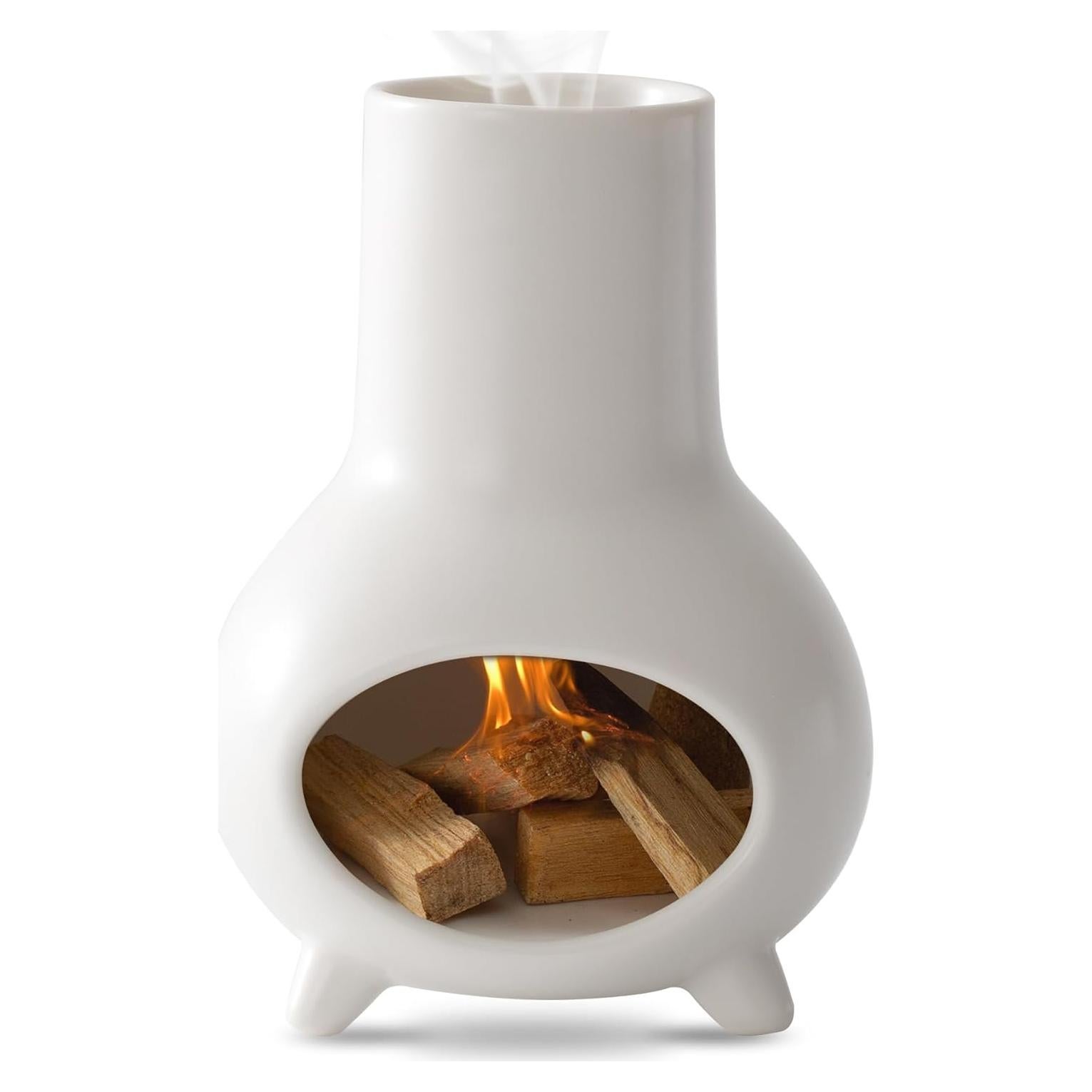 Soporte de Palo Santo IVWOXO Cerámica Blanco 16cm