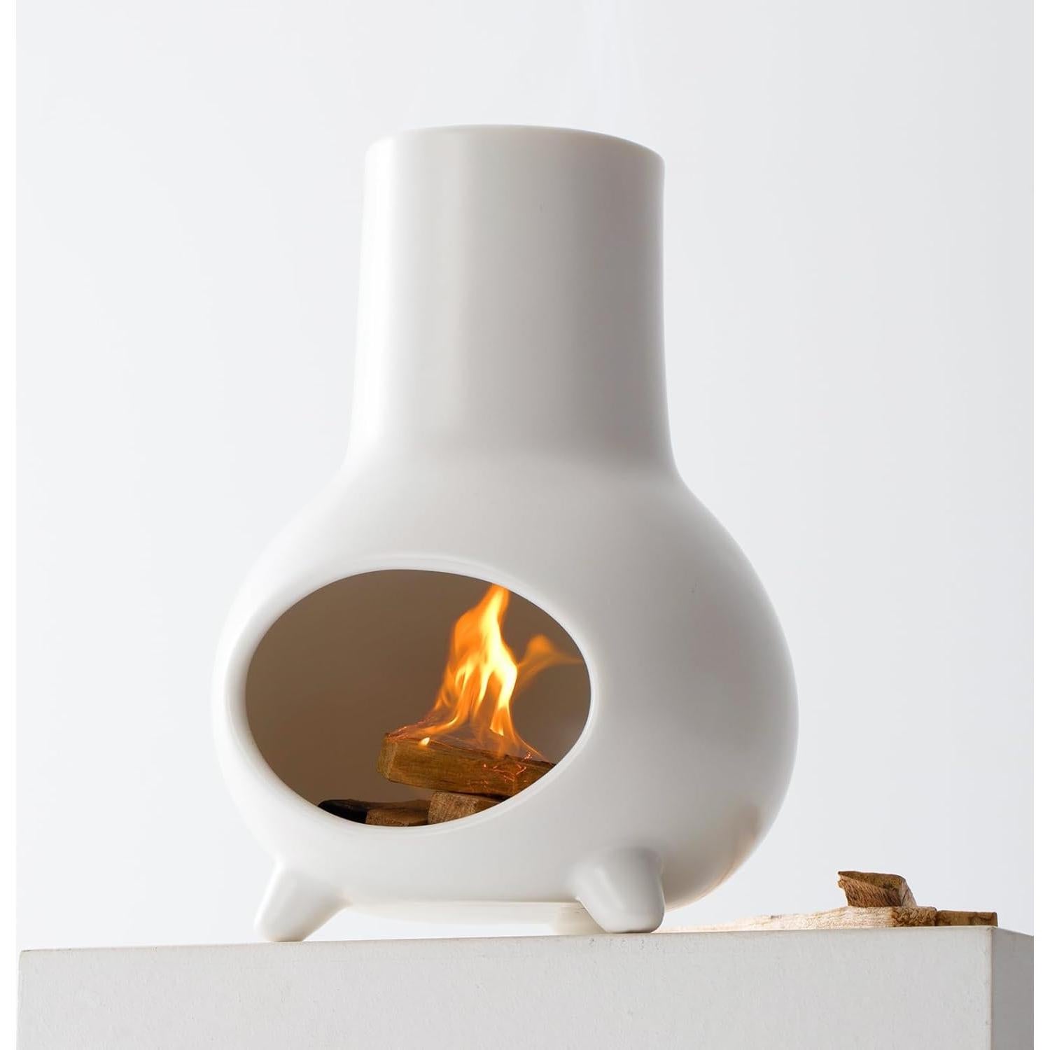 Soporte de Palo Santo IVWOXO Cerámica Blanco 16cm