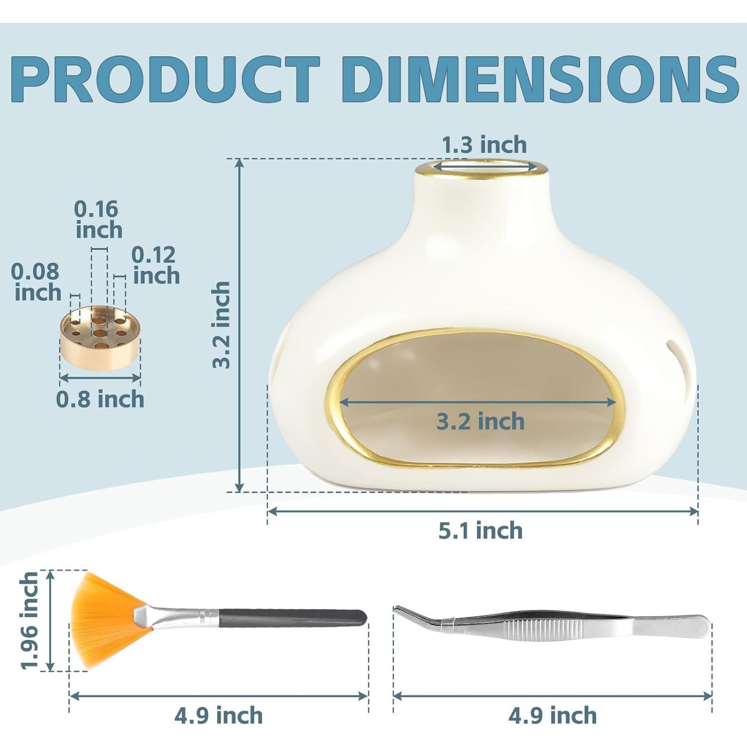 Soporte para Palo Santo Esmorah - Quemador de Incienso Cerámico 5 en 1