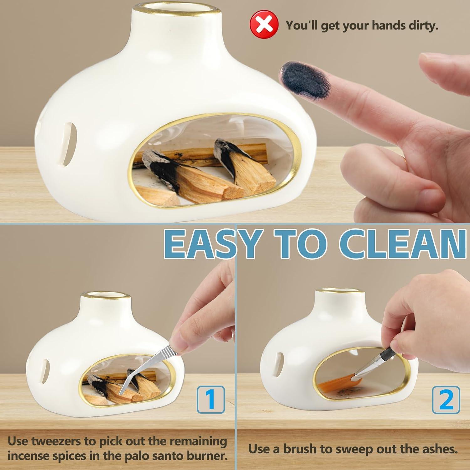 Soporte para Palo Santo Esmorah - Quemador de Incienso Cerámico 5 en 1