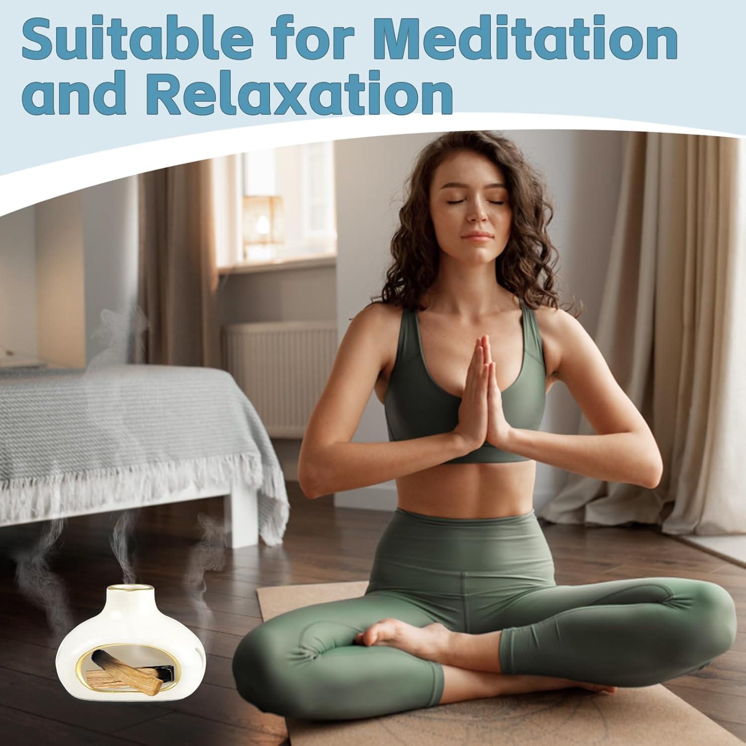 Soporte para Palo Santo Esmorah - Quemador de Incienso Cerámico 5 en 1