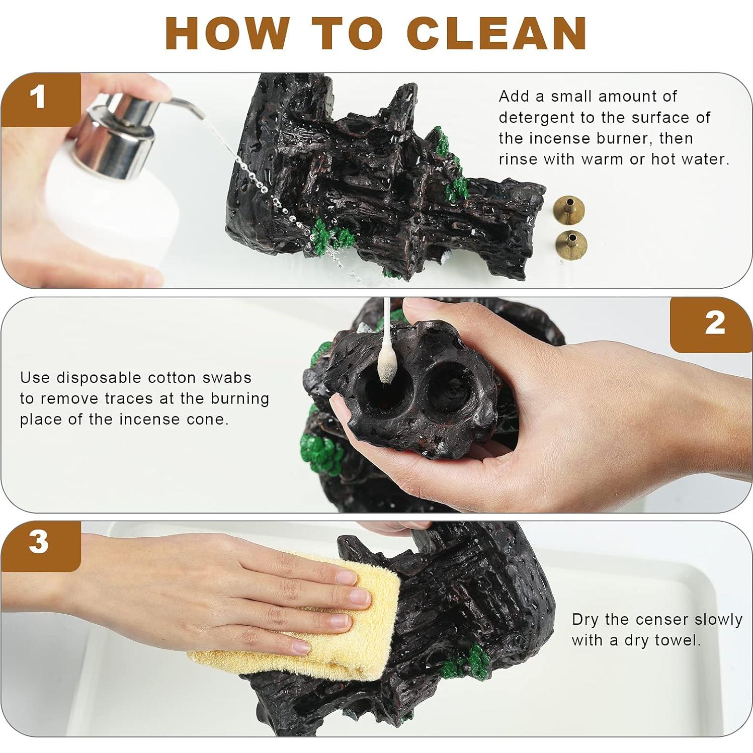 Soporte de Incienso Retroceso ESPACIO MANTENEDOR con 120 Conos