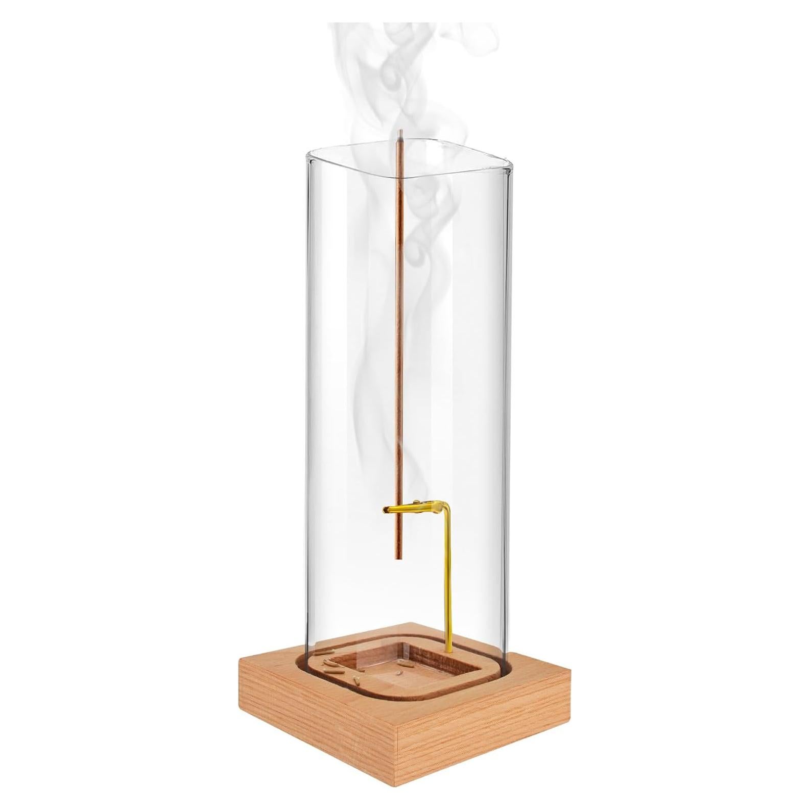 Soporte de Incienso NAKBINX con Base de Madera Natural