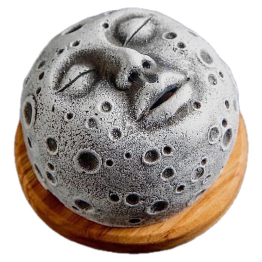 Soporte para Incienso MYBOLE Cara de Luna con Base de Madera